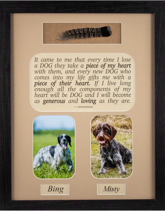 Personalized Grouse Dog Frame