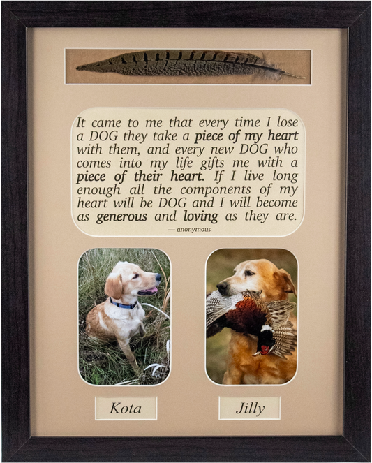 Personalized Pheasant Dog Frame